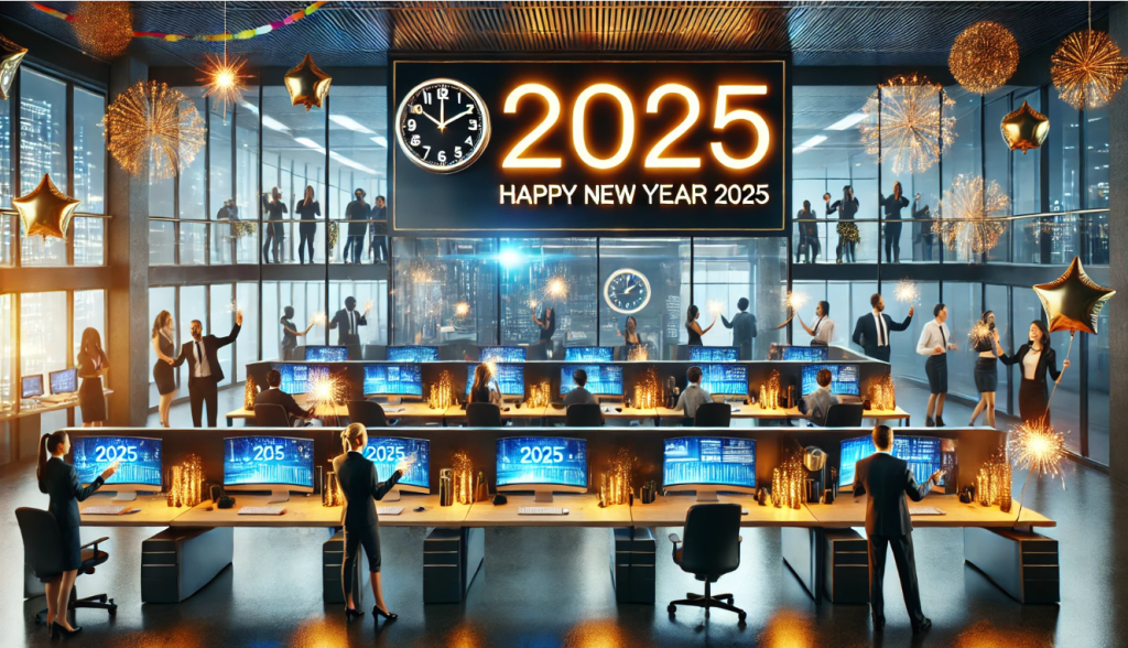 Countdown with Digital Clocks ​​ Office Decoration for New Year 2025