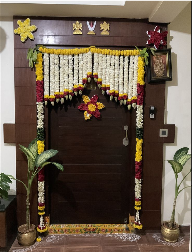 traditional Lohri entrance decor