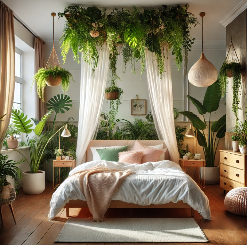 Incorporating Greenery for newly weds couples bedrooms