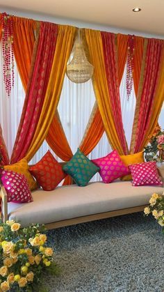 holi Festive Drapes & Cushion Covers at home